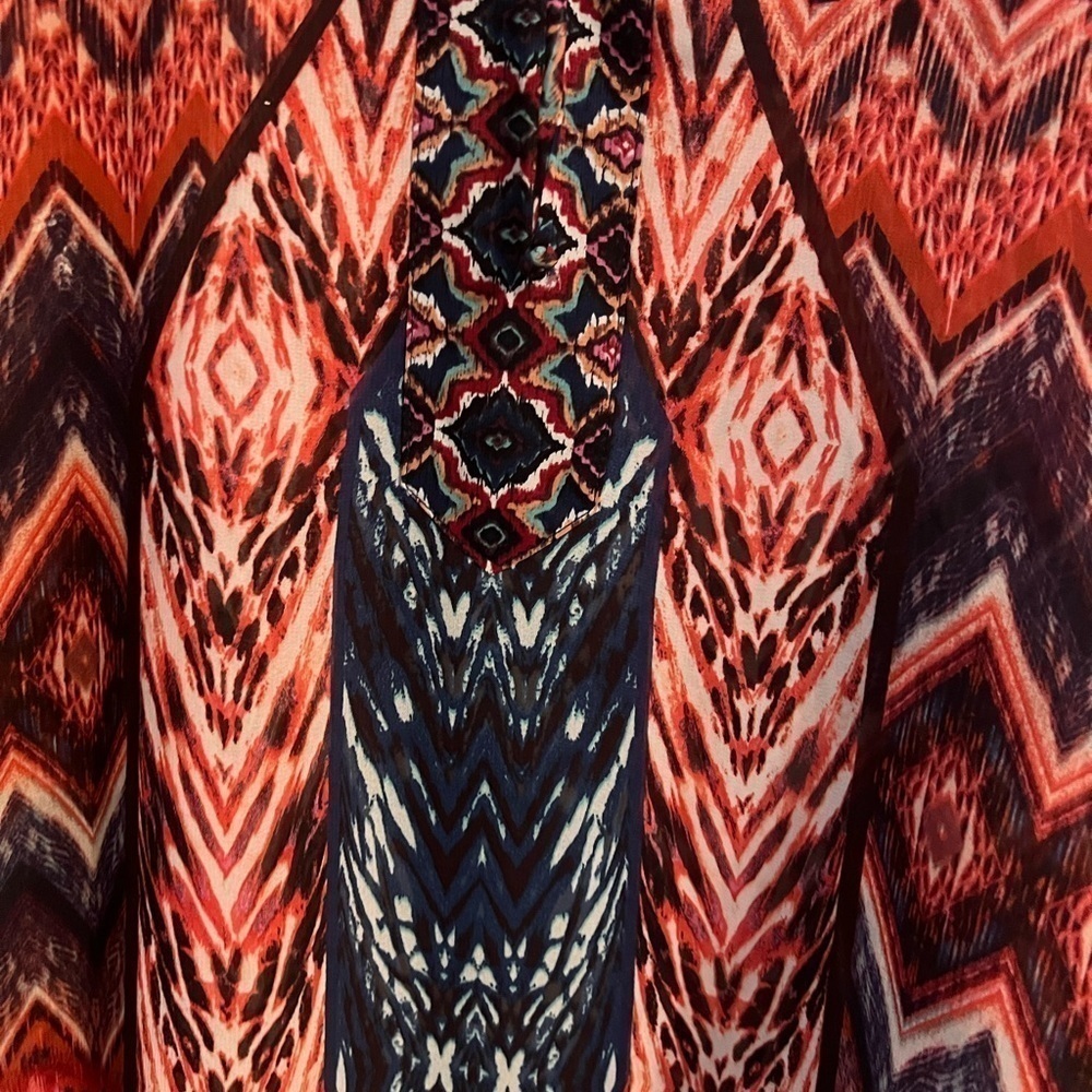 Fig & Flower Boho Peasant Top Embroidered Cottagecore Blouse Size L - Picture 9 of 11